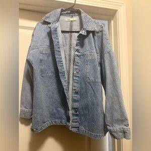 Zara Blue Denim oversized Shacket. Size small